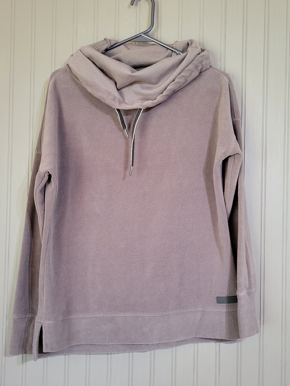 Calvin Klein Performance Fleece Sweatshirt Cowl Neck Pullover Brown Women's MD